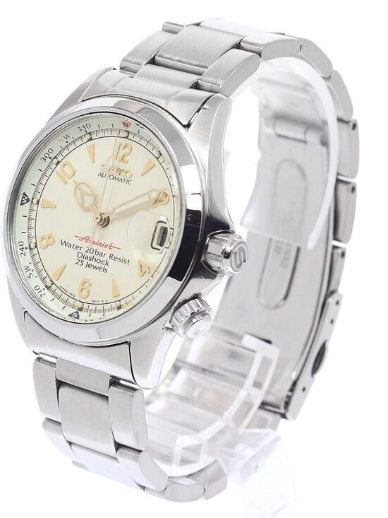 Seiko Alpinist SCVF007 4S15-6000 Automatic Mens Watch... for  SEIKO Alpinist 4S15-6000/SCVF007 Date beige Dial Automatic Men\'s Watch_943571